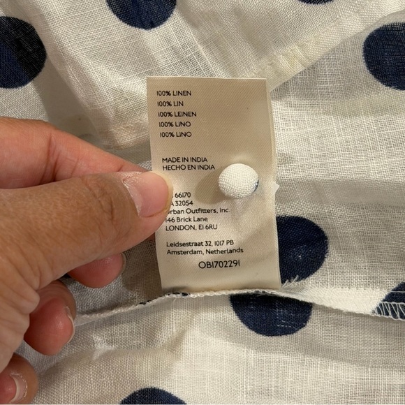 Maeve Anthropologie NWT Small Audie Linen Puff-Sleeve Blouse Cottagecore Boho - Picture 6 of 8